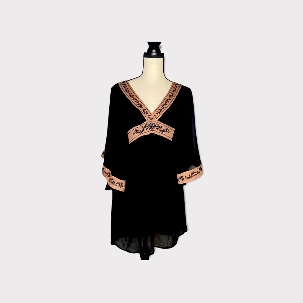 Black Tunic with Embroidery